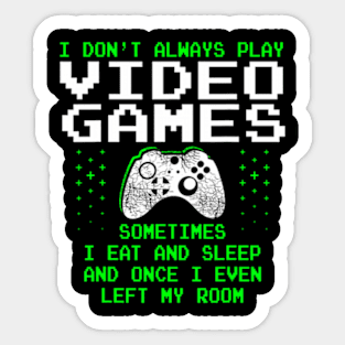 Play Video Games for Men Gaming Sticker